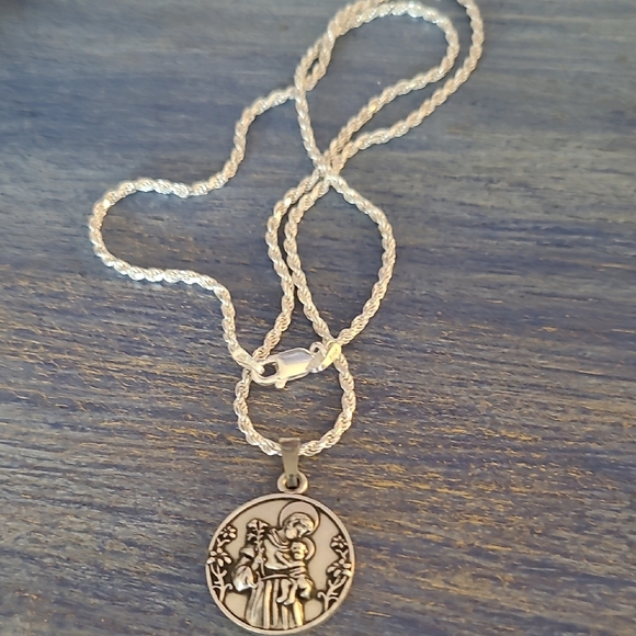 Alex and Ani Silver and Gold Medallion Necklace - Picture 1 of 2